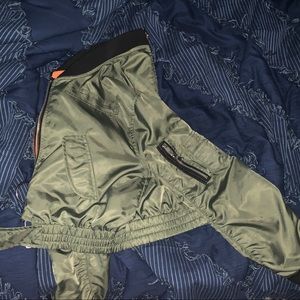 Zara lightweight cropped bomber jacket.